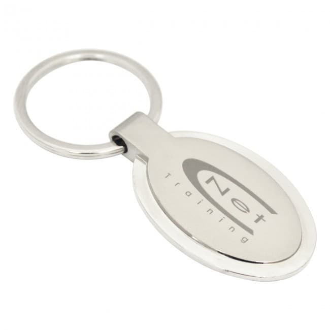 Custom Printed Eclipse Oval Keyring