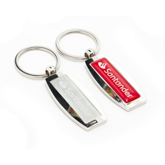 Custom Printed Nexus 2 Luxury Feel Keyring With Full Colour Resin Dome Logo