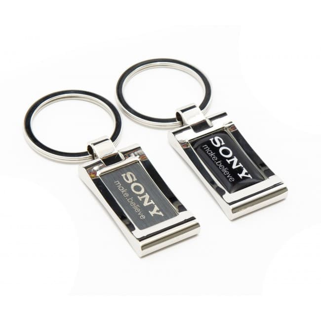 Custom Printed Nexus 4 Luxury Feel Keyring  With Full Colour Resin Dome Logo