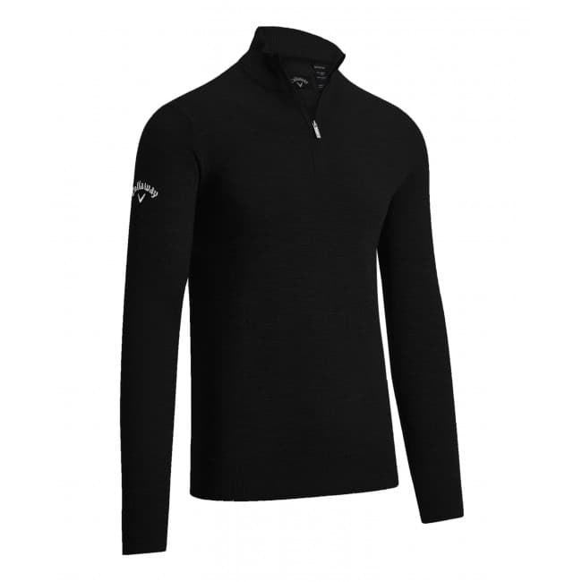 Custom Printed Callaway Gent'S Quarter Zipped Merino Golf Sweater With Embroidery To 1 Position