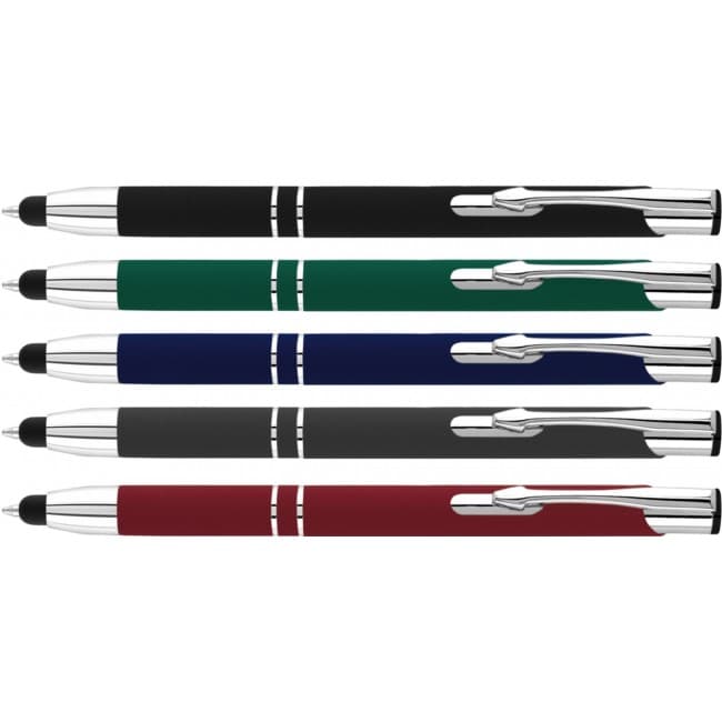 Custom Printed Electra Classic DK Soft Touch Ballpen (Line Colour Print)