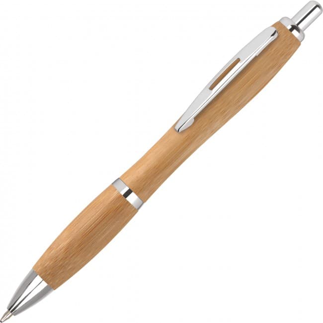 Branded Contour Bamboo Ballpen