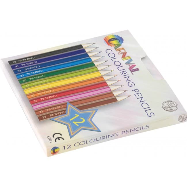 Custom Printed Colouring Pencils Half Size 12 Pack