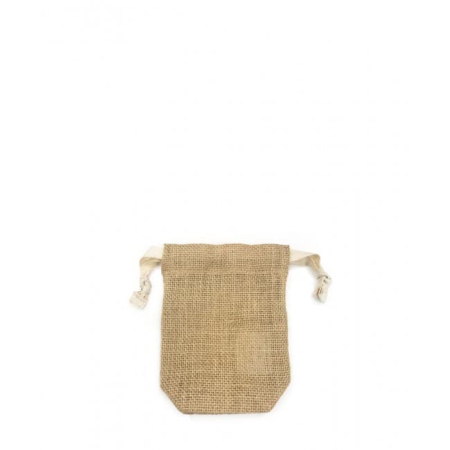 Custom Printed Small Jute Drawstring Pouch