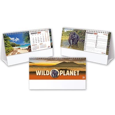 Custom Printed Wild Planet Desk Calendar