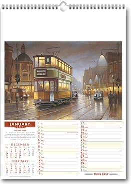 Custom Printed Times Past Wall Calendar