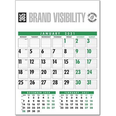 Custom Printed Commercial Planner - Green & Black