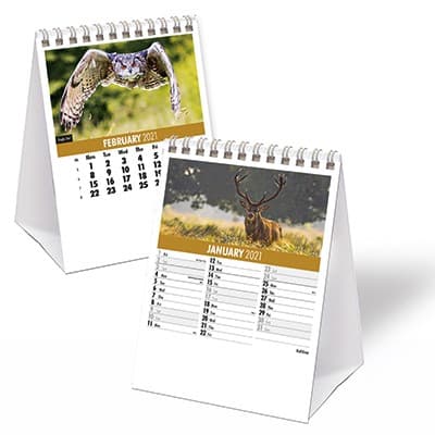 Custom Printed Wildlife Mini Desk Calendar