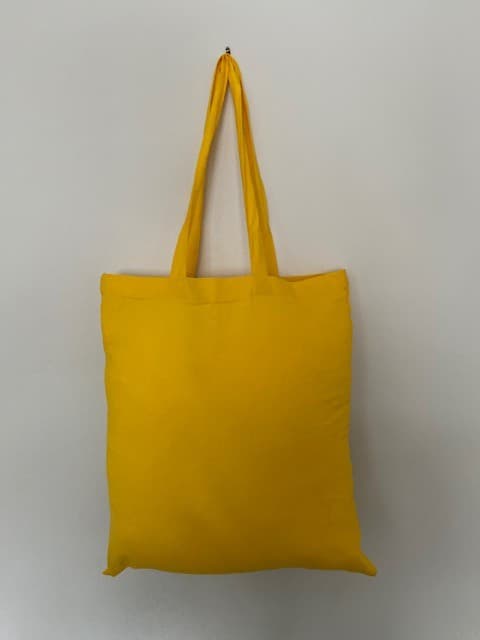 Custom Printed Yellow Coloured 5oz Cotton Shopper