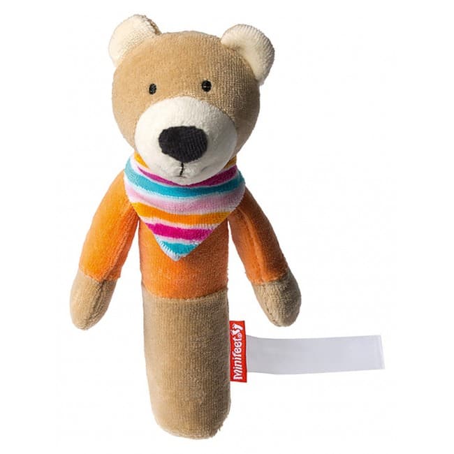 Custom Printed grasp toy bear, squeaky