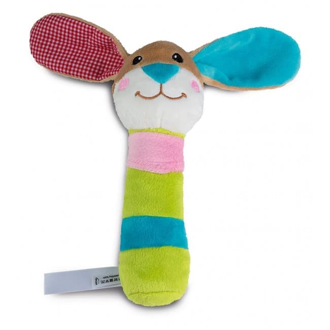 Custom Printed Grab toy rabbit, with rattle