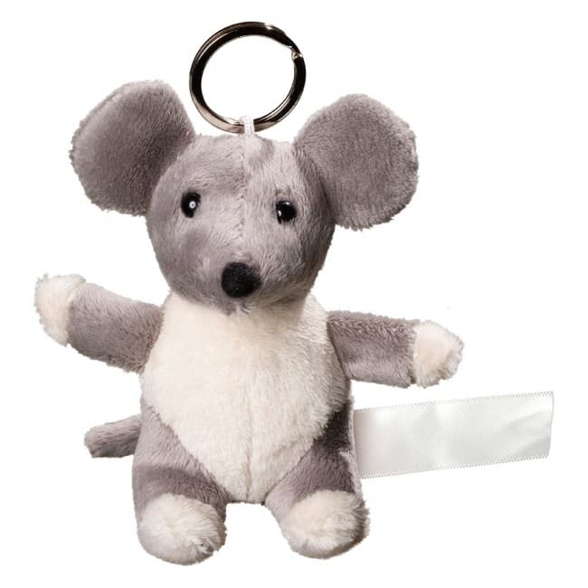 Custom Printed Plush mouse with keychain