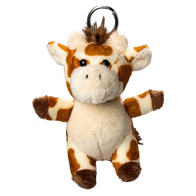 Custom Printed Plush giraffe with keychain