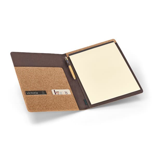 Custom Printed Serpa A4 Cork Folder With A Block Of Plain Sheets