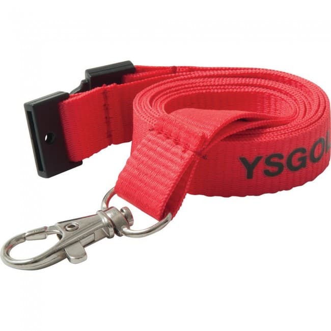 Custom Printed 10mm Flat Polyester Lanyard