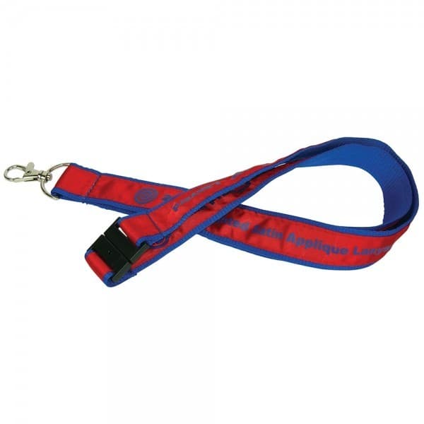 Custom Printed 20mm Woven Applique Lanyard