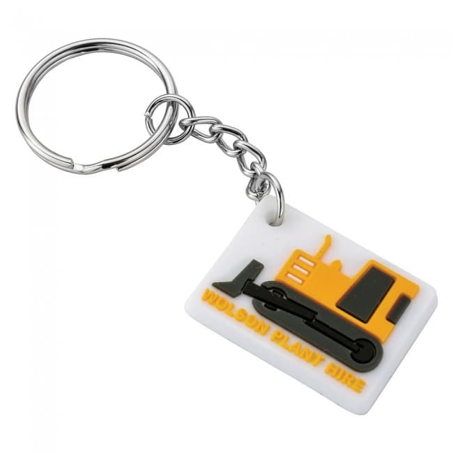 Custom Printed Soft PVC Bespoke Keyring 50mm