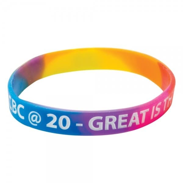 Custom Printed Promotional Branded Rainbow Wristbands