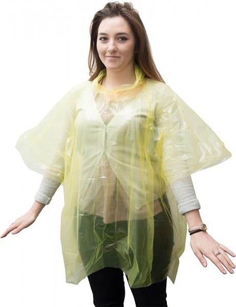 Custom Printed Disposable PE Poncho Child Size