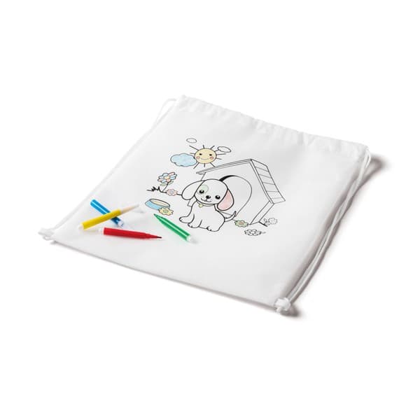 Custom Printed Children's Colouring Drawstring Bag