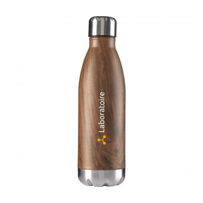 Custom Printed Topflask Wood drinking bottle