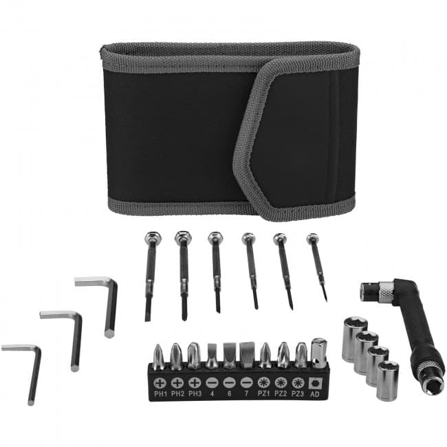 Custom Printed Pockets 24-piece tool set in small pouch