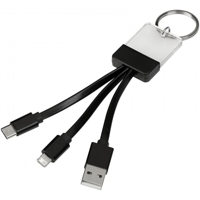 Custom Printed Dazzle 3-in-1 charging cable - Image 2