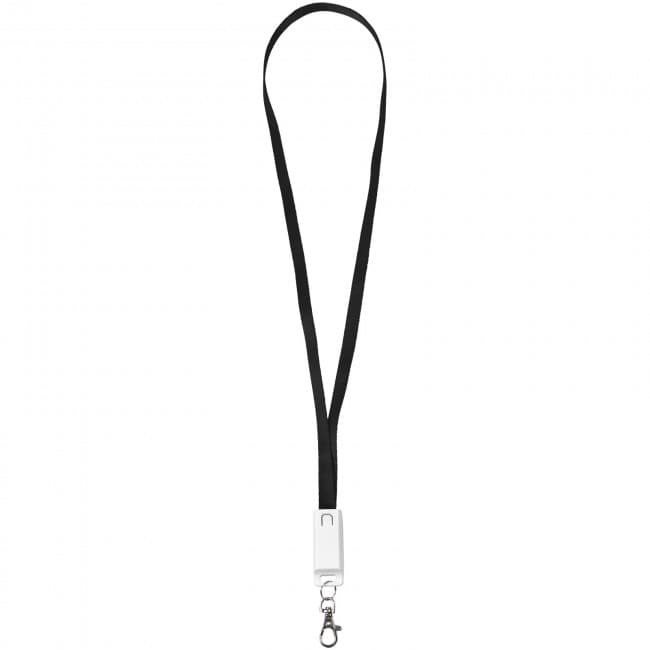 Custom Printed Trace 3-in-1 charging cable with lanyard - Image 3