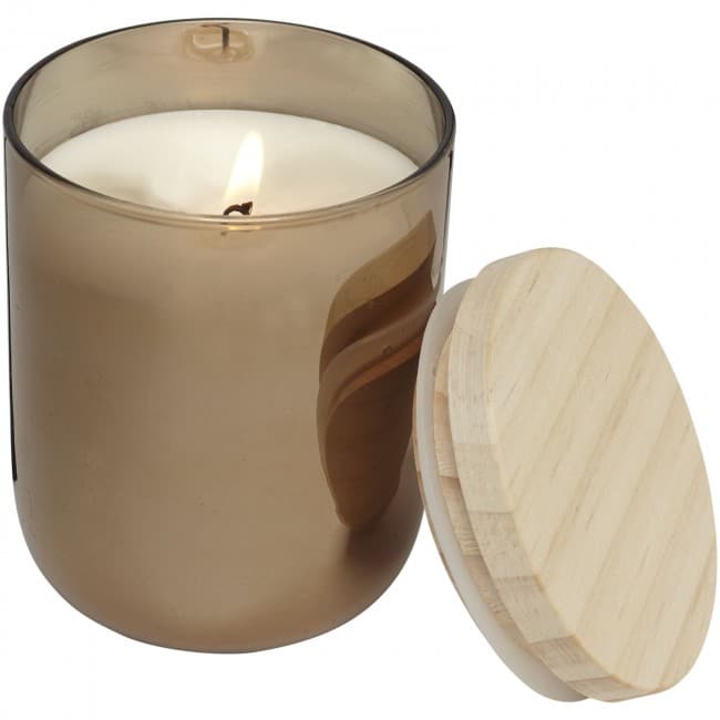 Custom Printed Lani candle with wooden lid - Image 1