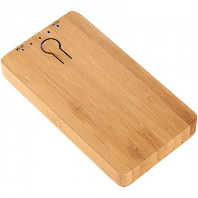 Custom Printed PB-5000 bamboo 5000 mAh power bank