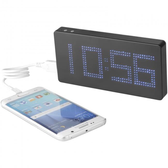 Custom Printed Clok 8000 mAh LED time display power bank