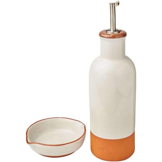 Branded Terracotta drizzler and dip set