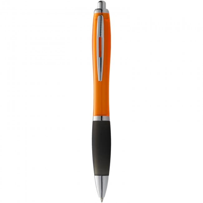 Custom Printed Nash ballpoint pen with coloured barrel and black grip - Image 7