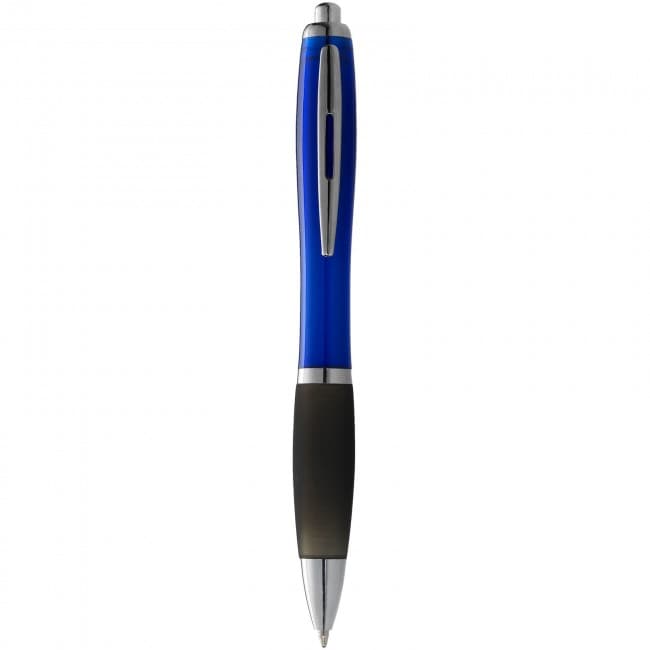 Custom Printed Nash ballpoint pen with coloured barrel and black grip - Image 6