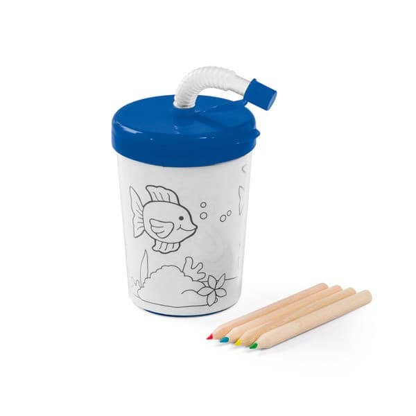 Custom Printed Colouring Travel Cup In PP And PS 200 ml