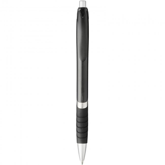 Custom Printed Turbo ballpoint pen with rubber grip - Image 1