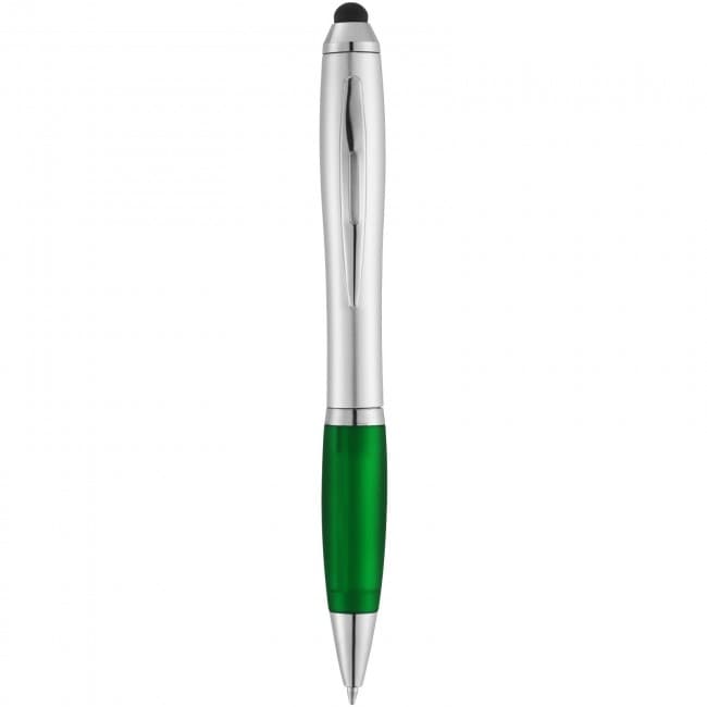 Custom Printed Nash stylus ballpoint pen with coloured grip - Image 4