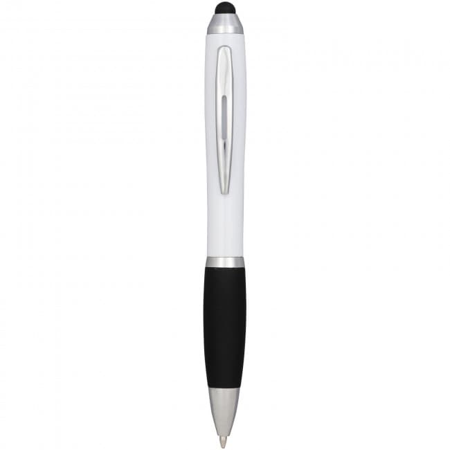 Custom Printed Nash ballpoint pen with soft-touch black grip - Image 4