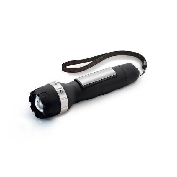 Custom Printed Flashlight With Rubber Finsh