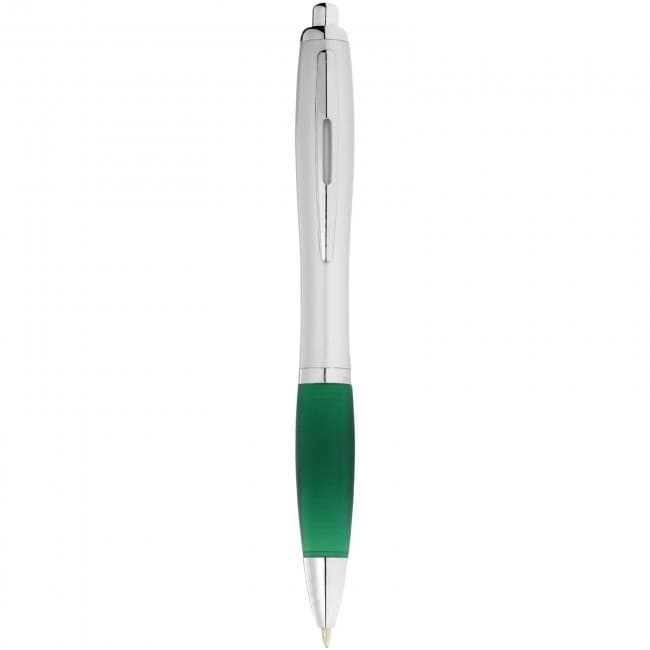 Custom Printed Nash ballpoint pen with coloured grip - Image 8