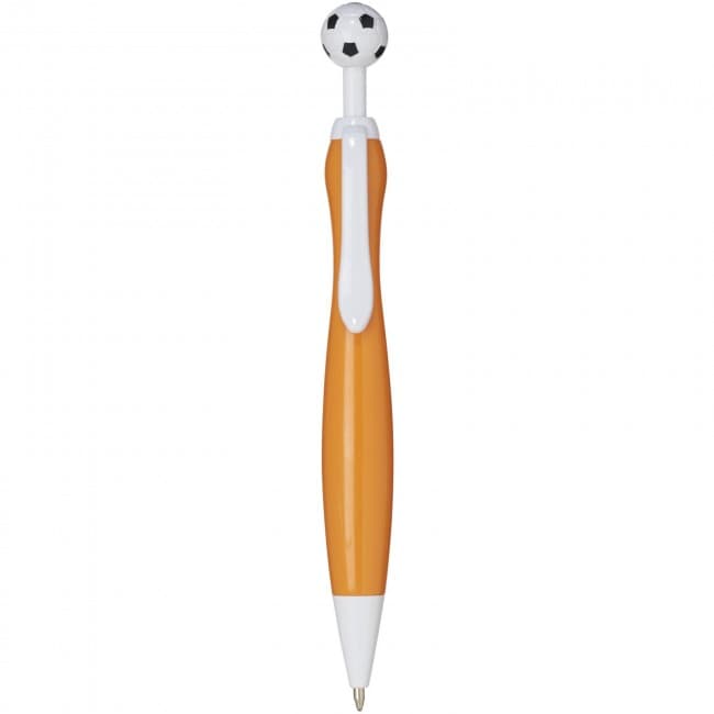 Custom Printed Naples ballpoint pen with football-shaped clicker - Image 1