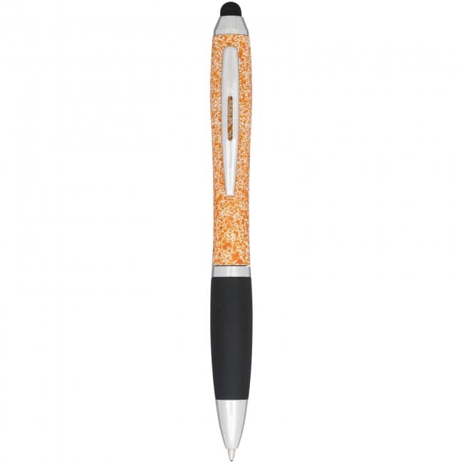 Custom Printed Nash speckled ballpoint pen with stylus - Image 2