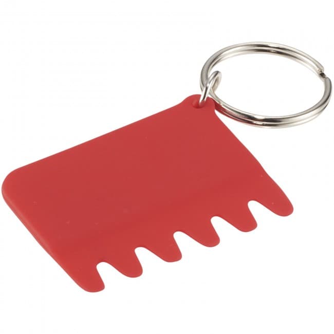 Custom Printed Silicone Keyboard Brush and Key Ring - Image 2