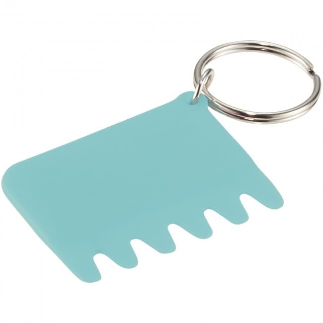 Custom Printed Silicone Keyboard Brush and Key Ring - Image 1