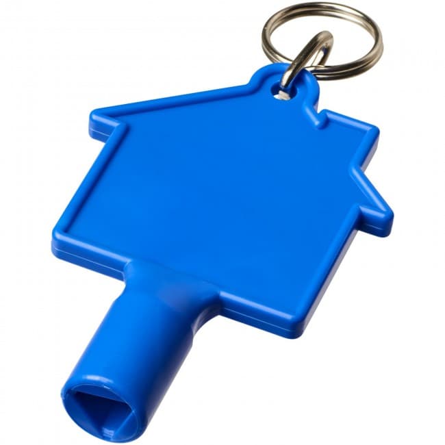 Custom Printed Maximilian house-shaped meterbox key with keychain - Image 5