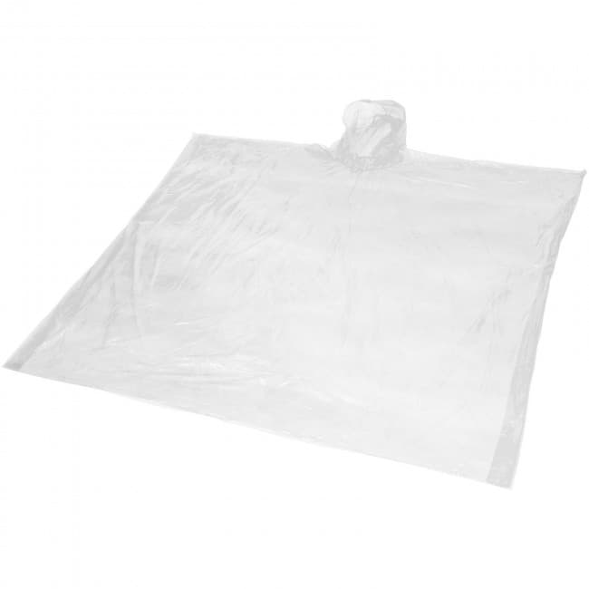 Custom Printed Ziva disposable rain poncho with pouch - Image 5