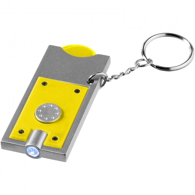 Custom Printed Allegro LED keychain light with coin holder - Image 3