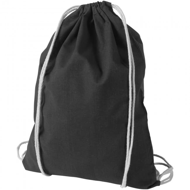 Custom Printed Oregon cotton drawstring backpack - Image 8