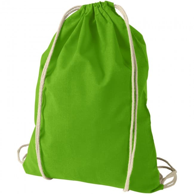 Custom Printed Oregon cotton drawstring backpack - Image 2