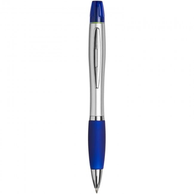 Custom Printed Curvy ballpoint pen with highlighter - Image 2